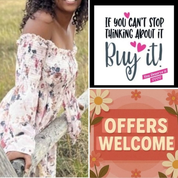 Dresses & Skirts - Pink Off-Shoulder Long Sleeve Sundress. Size Medium NWOT